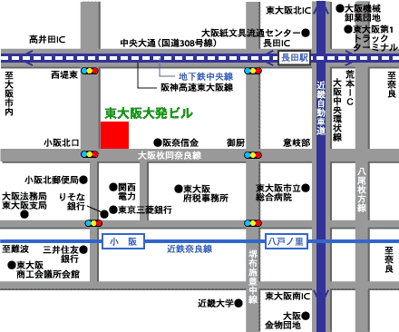 東大阪大発ビル周辺地図